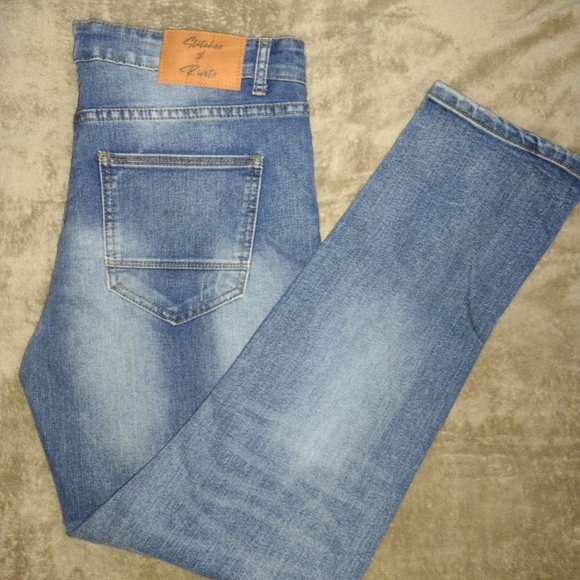 Stitches and Rivets Jeans Stitches And Rivets Mens Stylish Prefaded